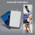 Minimalist Pop up Wallet with Money Clip, All Aluminum Slide Rfid Slim Card Holder