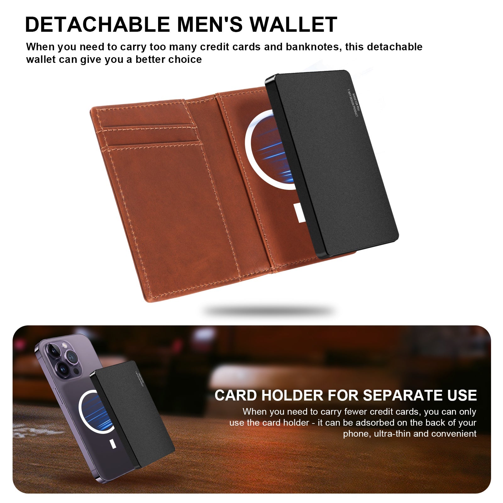 Minimalist Pop up Wallet with Money Clip, All Aluminum Slide Rfid Slim Card Holder