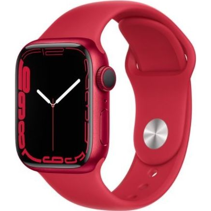 Apple Watch Series 7 GPS 45mm Piros Alumínium Sportszíjjal (MKN93WB/A)