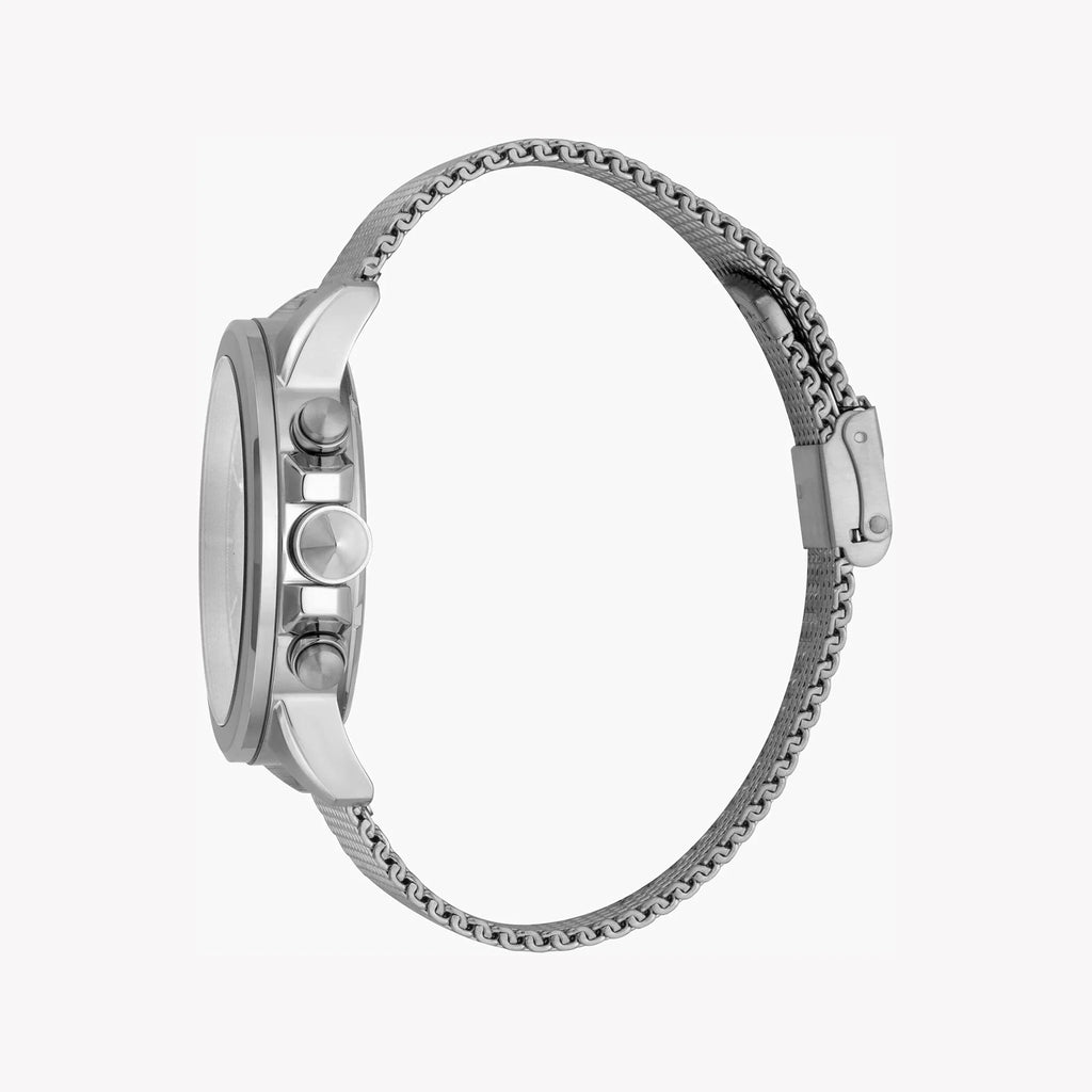 Just Cavalli Men's Silver Stainless Steel Watch, Silver Dial | Jc1g140m0055