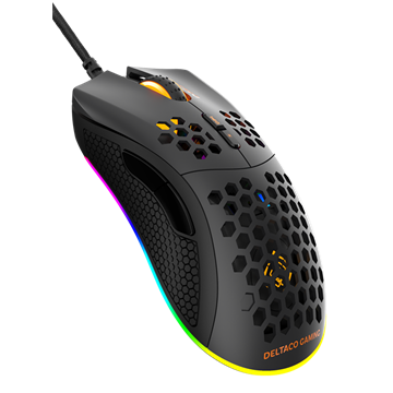 DELTACO GAMING DM210 Gaming-Maus 6400 DPI, RGB, Schwarz