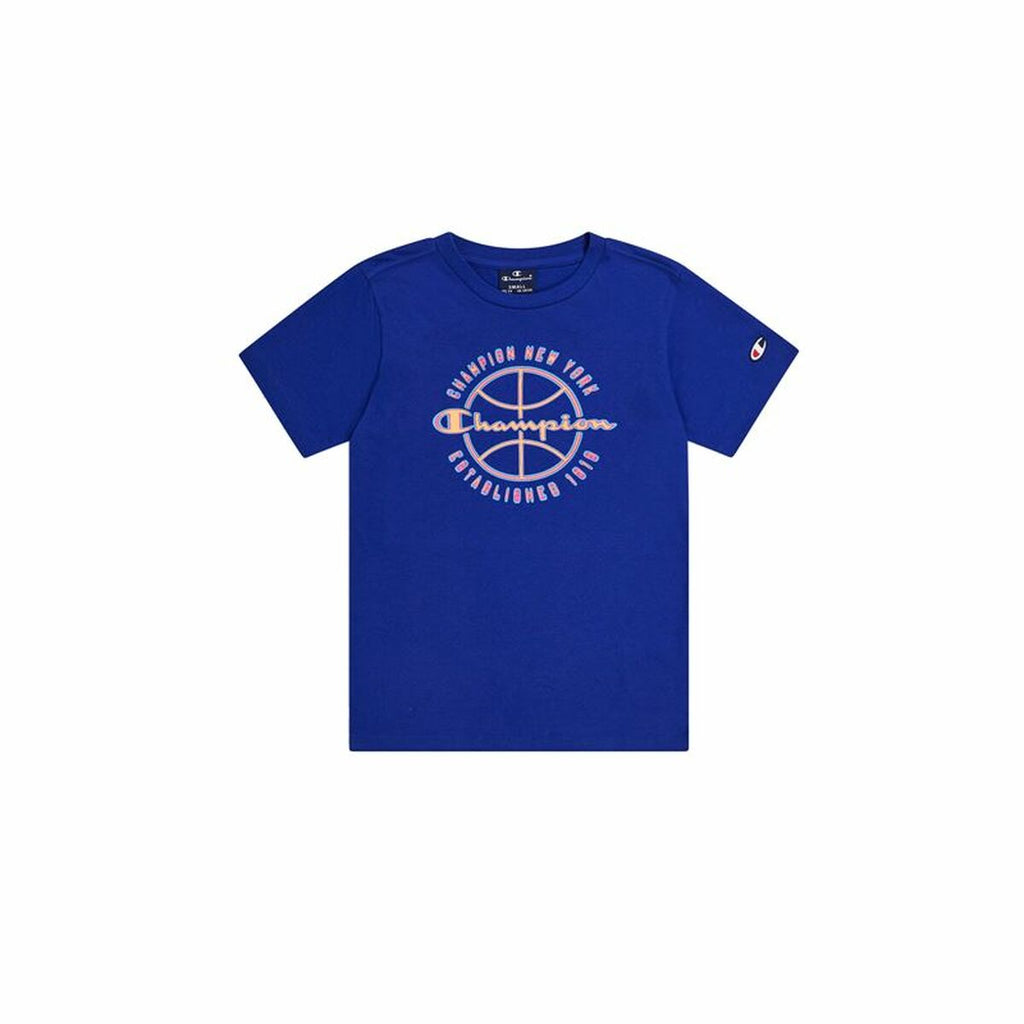 Men’s Short Sleeve T-Shirt Champion Crewneck Navy Blue