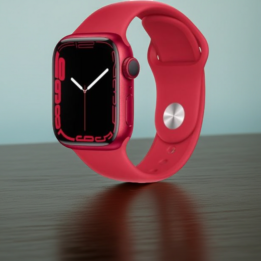Apple Watch Series 7 GPS 45mm Piros Alumínium Sportszíjjal (MKN93WB/A)