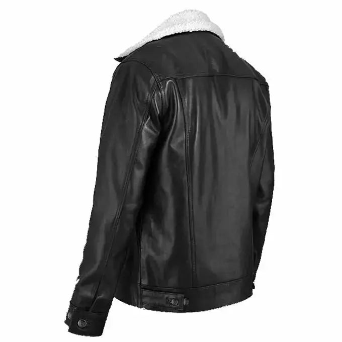 Leather Sherpa Jacket