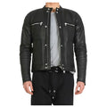 Mens Black Leather Fashion Jacket