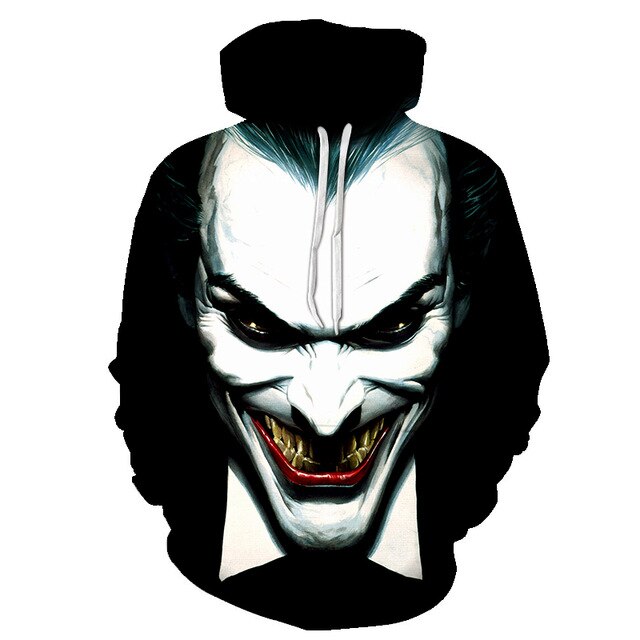 Joker 3D Hoodies Men Women Sweatshirts Badass Funny Printed Pullover Autumn Winter Brand Tracksuits Boy Hoodies