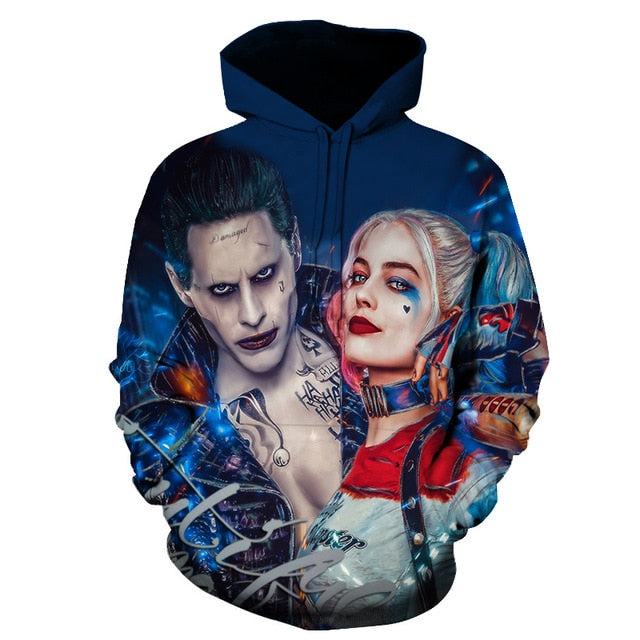 Joker 3D Hoodies Men Women Sweatshirts Badass Funny Printed Pullover Autumn Winter Brand Tracksuits Boy Hoodies
